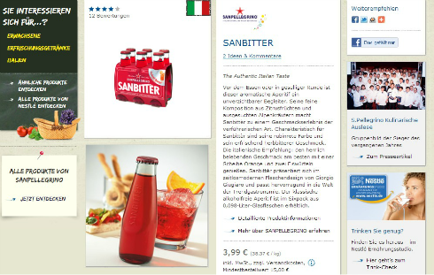 Nestle Produkte Seite