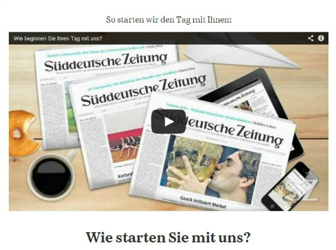 Süddeutsche.de Aktion zum Userengagement Süddeutsche.de Aktion zum Userengagement
