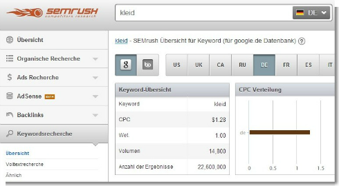 SEMrush-uebersicht