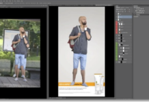 An der Bushaltestelle mit Photoshop