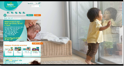 Pampers-homepage