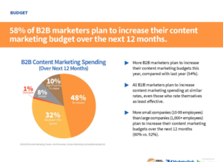 Mehr Budget für Content Marketing im B2B-Bereich geplant