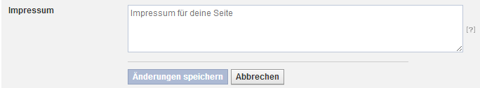 Facebook-Impressum-Feld
