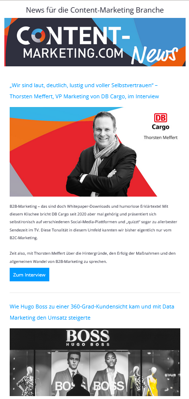 Der Content-Marketing Newsletter